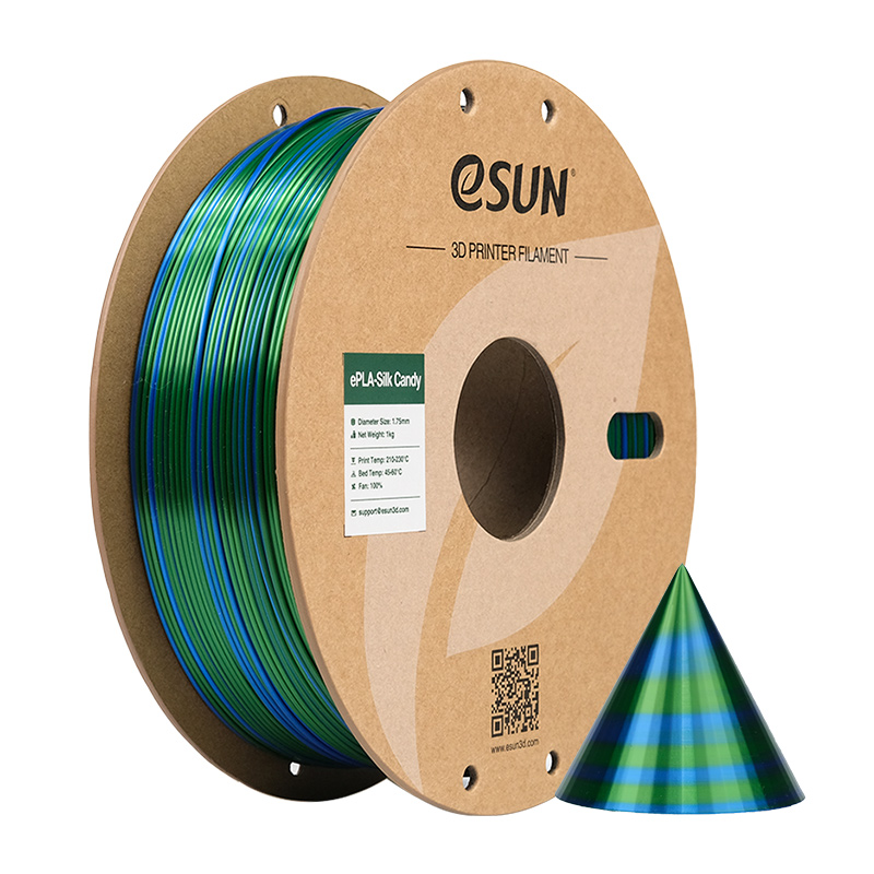 ESUN ESILK CANDY PLA Filament 1.75mm Blue Green 1Kg