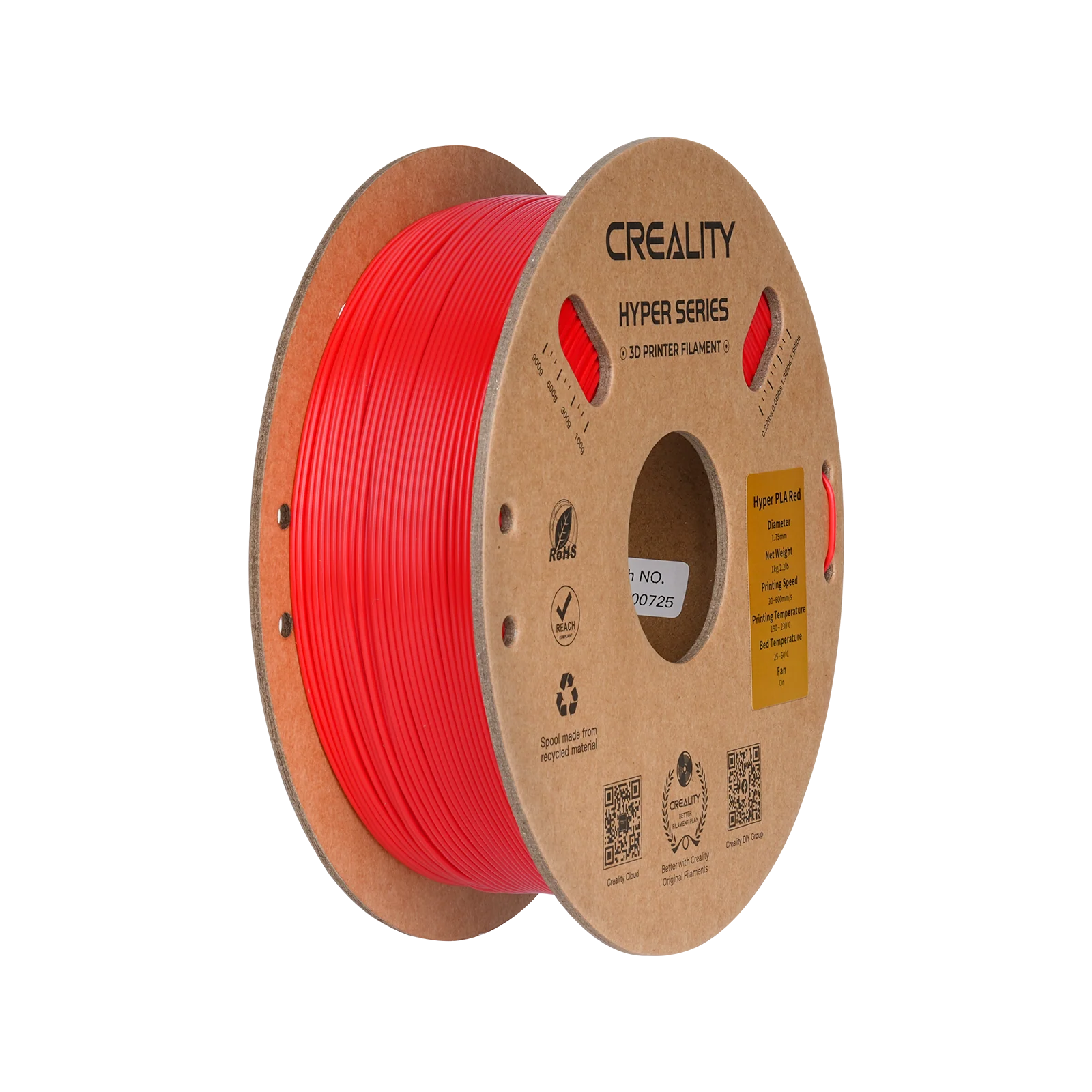 Creality Hyper Series PLA Filament-1.75mm Red 1Kg