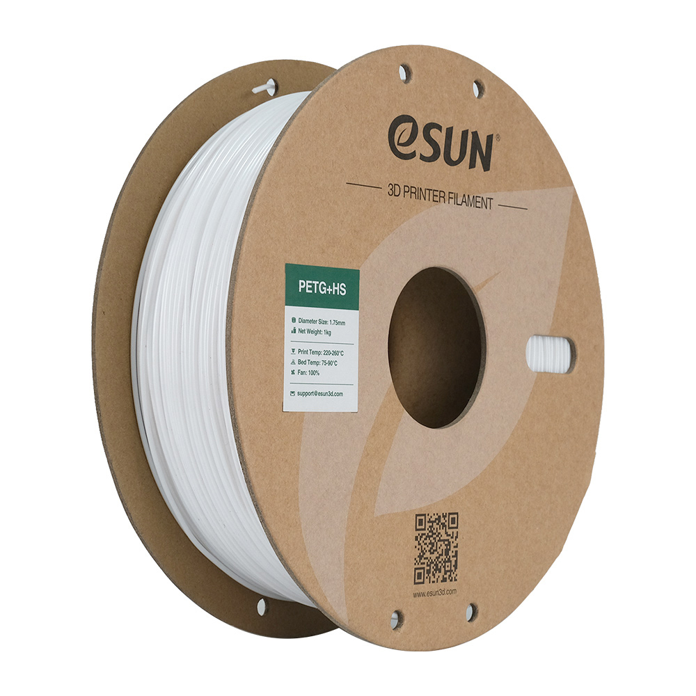 ESUN PETG+ HS Filament 1.75mm Solid White 1Kg