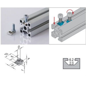 M3 T-NUT for PG20 T-Slot/V-Slot Profile