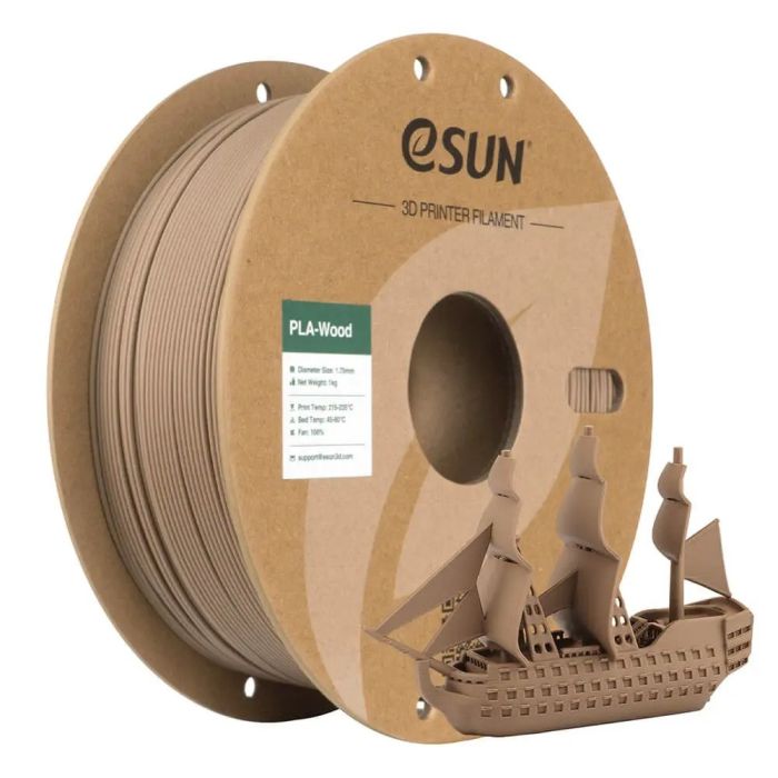 ESUN PLA Filament - 1.75mm Oak Wood 1Kg